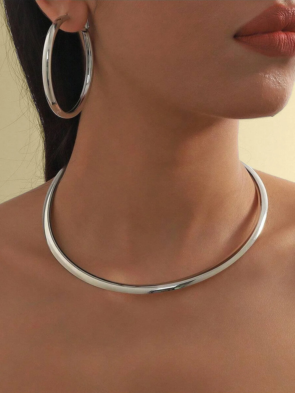 1 set of stylish minimalism elegant bohemian round collar earrings set vacation style