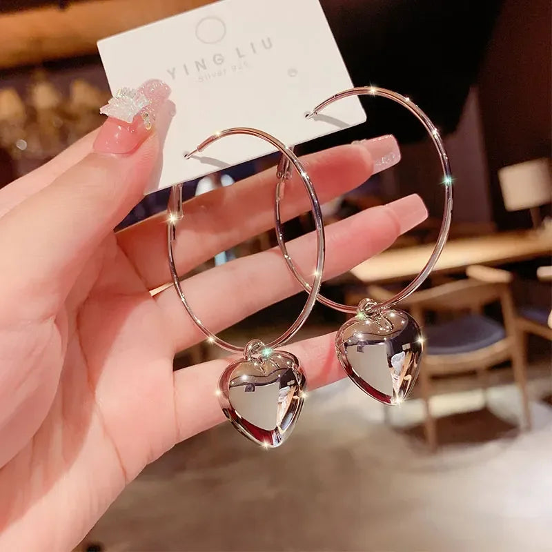 Minimalism Design Double Layered Tassel Chain Earrings for Women Shiny Gold Color Simple Ear Line Cartilage Jewelry Wholesale